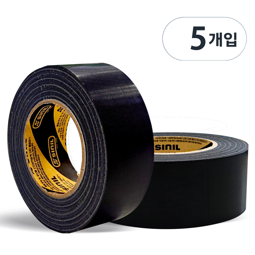 SINILBOND 면테이프 검정 25M  5롤 15,400원