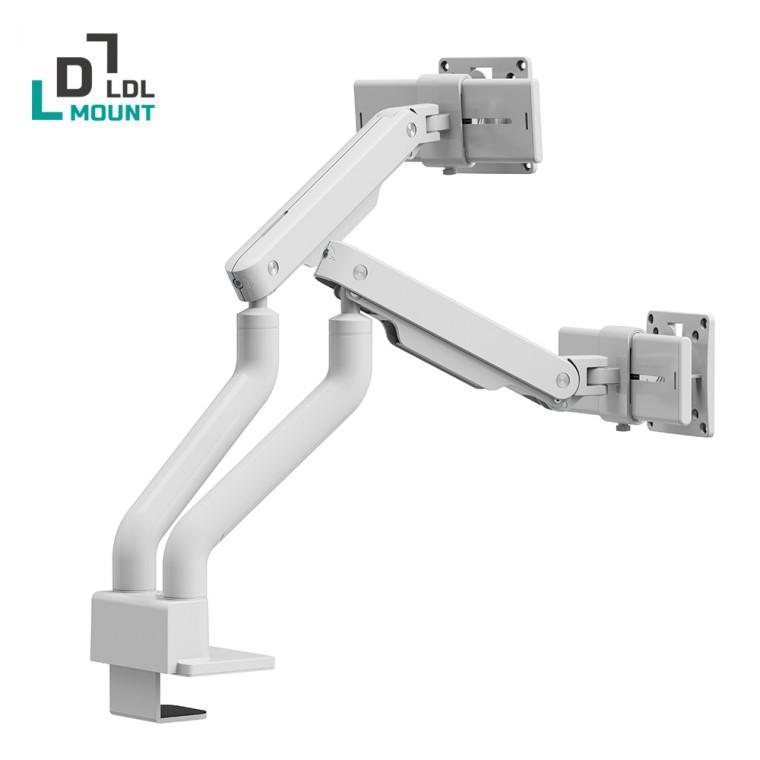 엘디엘마운트 벽면 밀착형 슬라이드 듀얼모니터암 APL-SHW 화이트 35인치지원 140,110원