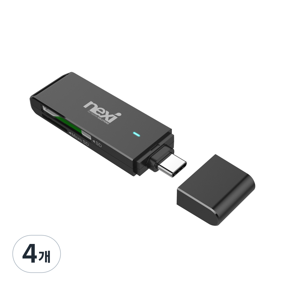 넥시 블랙박스 마이크로 SD카드 리더기 C타입, NX-Y9328, 블랙, 4개 26,360원