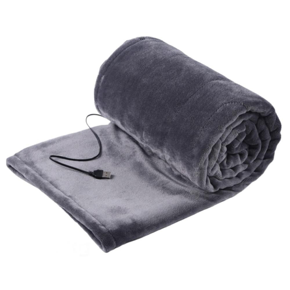 WINKDRAGON 캠핑 휴대용 온열 담요 무선 USB 전기 무릎 담요 전기요 전기매트 차박 발열 담요 1,2인용, 140x80cm, 그레이 26,890원