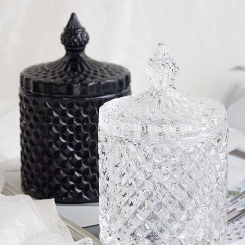 캔들용기 (특대) 불꽃크리스탈 (투명) (500ml), 1개 4,900원