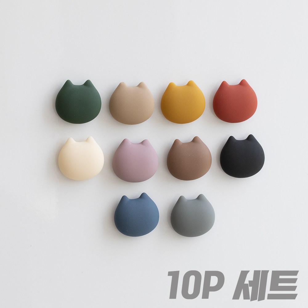 84x84 무광 고양이 냉장고자석 마그네틱 10종 세트, 무광고양이냉장고자석1세트 8,900원