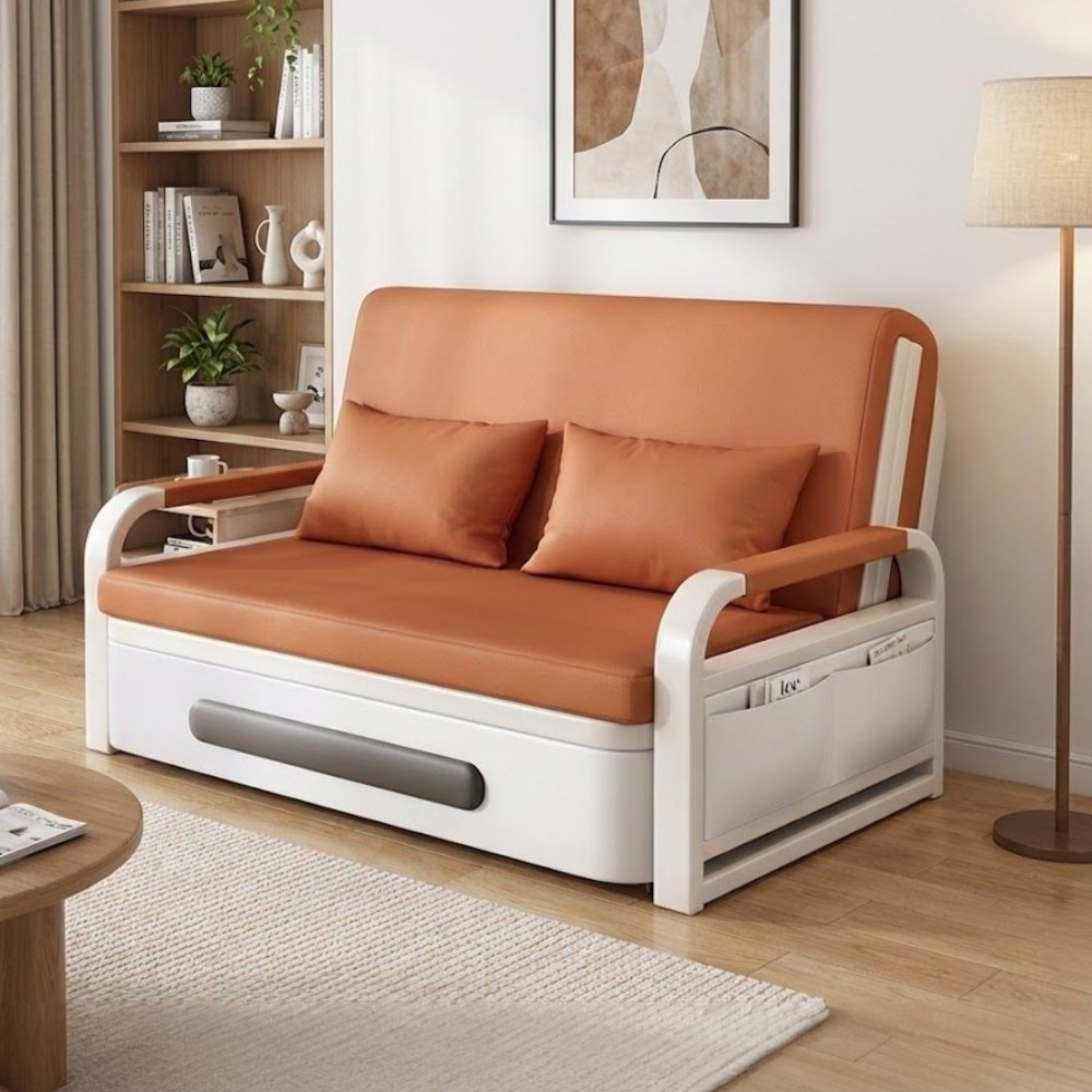 미스티 라텍스 가죽소파 1인용 2인용 접이식 소파베드 소파침대 MTL1, 라텍스 오렌지_82cm 150,000원