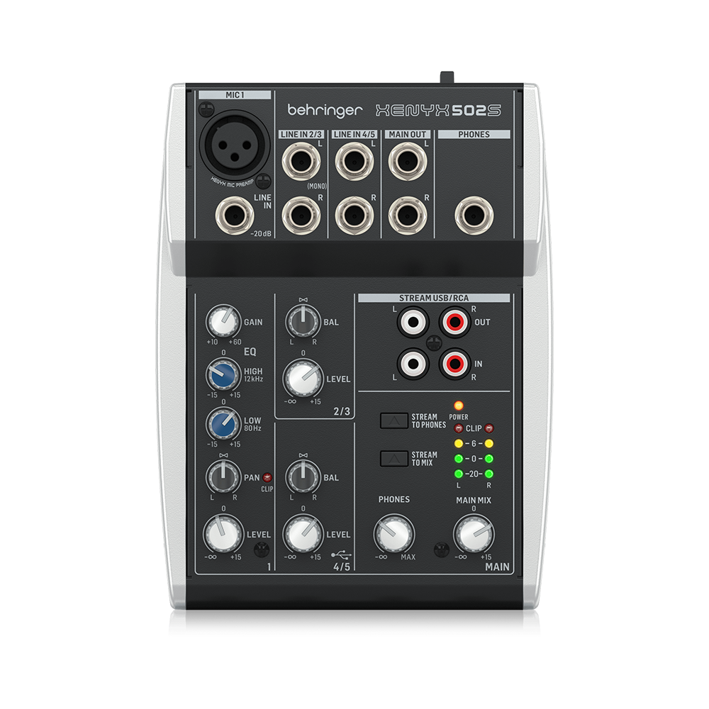 베링거 XENYX 502S 프리미엄 아날로그 5채널 믹서 (USB 스트리밍 인터페이스 내장), 단일색상, BEHRINGER 502S 99,820원