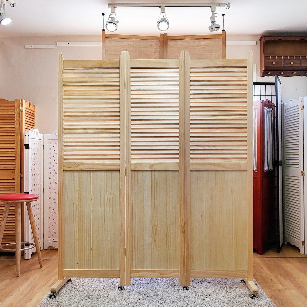 틈이 보이지않는 원목 바퀴 파티션 간이 탈의실 피팅룸 현관 거실 침실 가림막 갤러리파티션, 화이트 188,000원