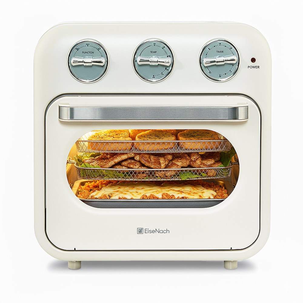 아이제나흐 에센 대용량 3단 멀티쿠킹 베이지 오븐형 에어프라이어 18L 투명창 레트로 PIK-OF180R 66,900원