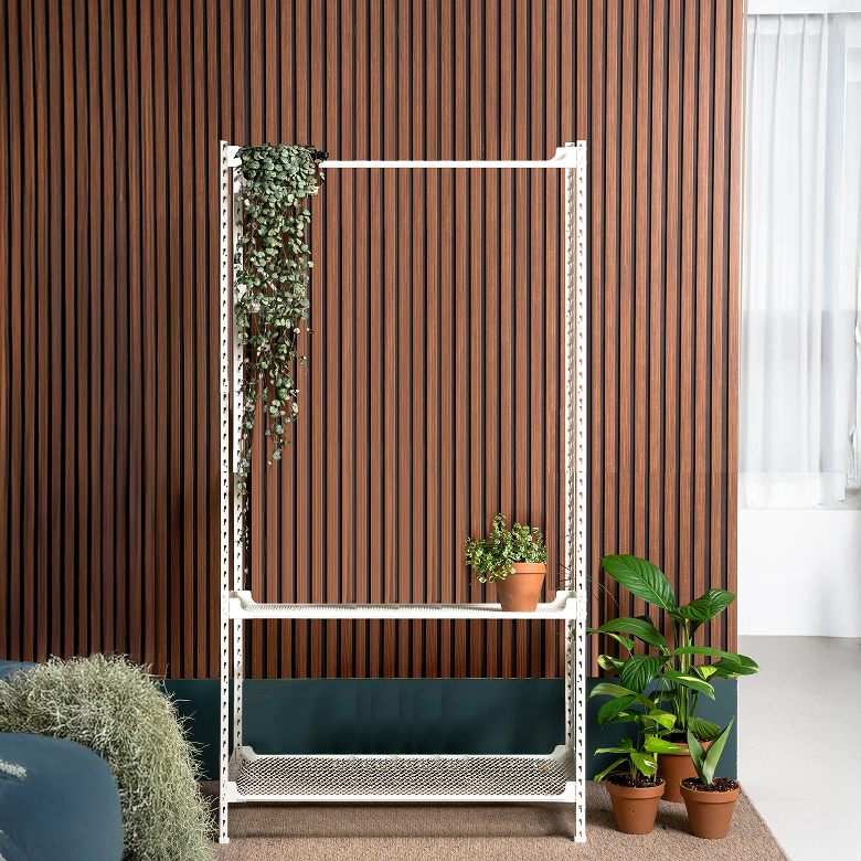 아임랙 조립식 철제 녹방지 화분 슬림랙 + 휨방지보강대 3p 세트 800 x 250 x 1500 mm, 크림화이트, 3단 100,100원