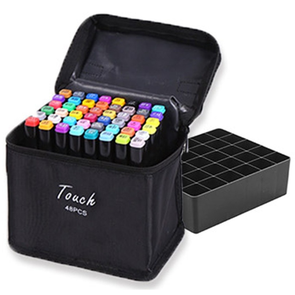[메잌미] 터치 디자인 트윈마카 마카펜 (48색/천케이스), 1개, 48색 14,000원