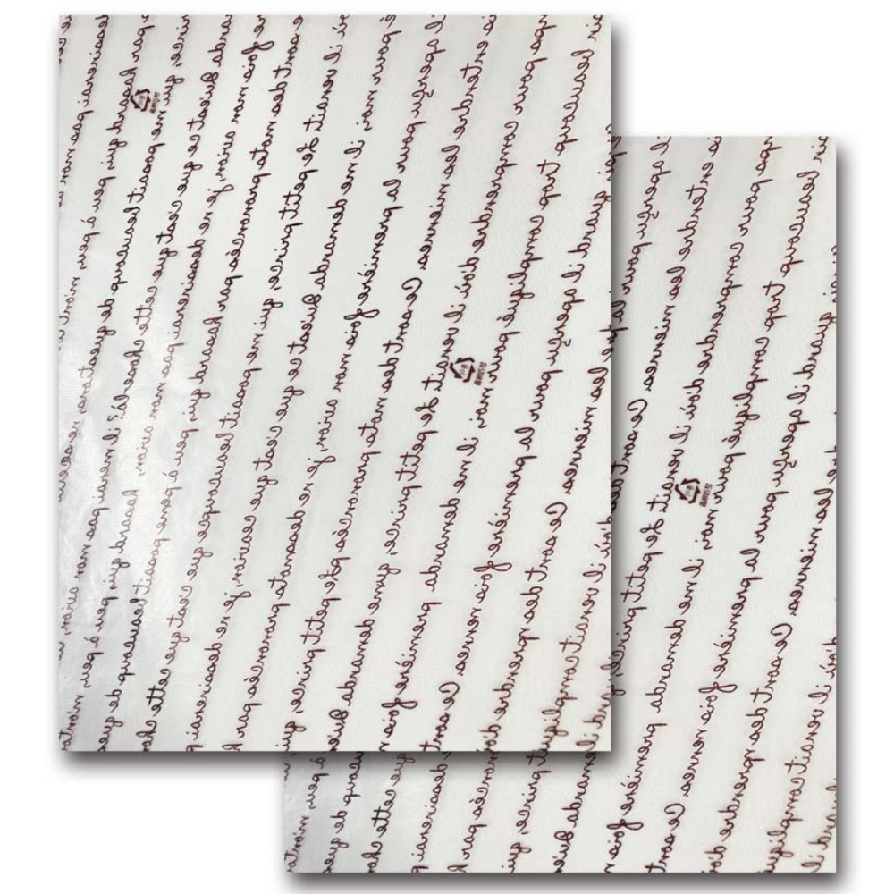 무코팅 유산지 _ 초코 스크립트 (화이트) 250매 천연펄프 안전한 위생 식품 포장지, 1세트, 250개입 14,300원