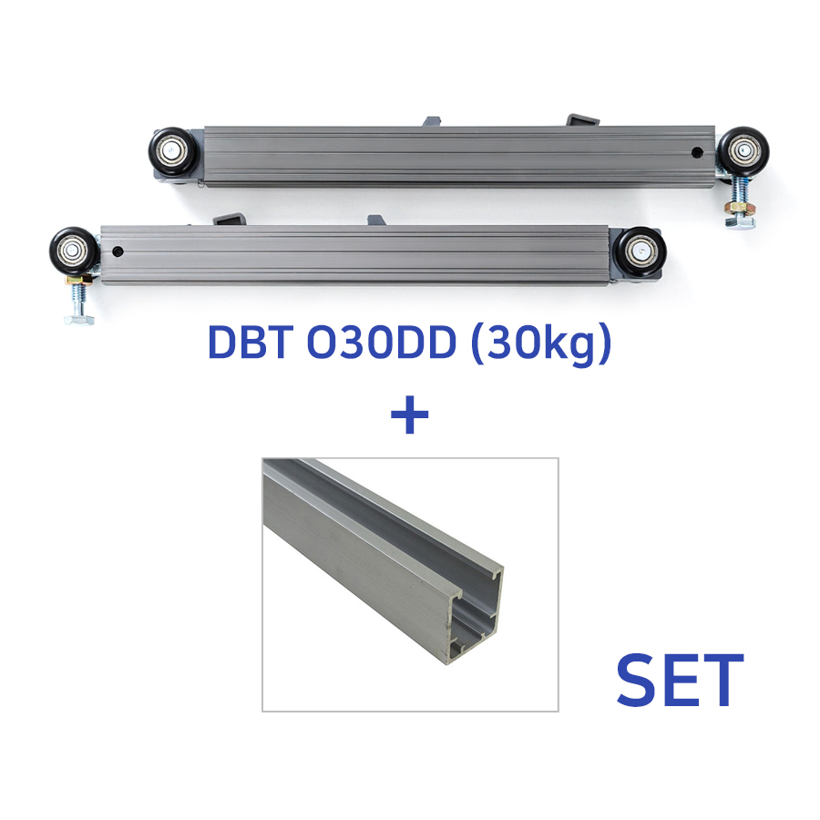 NEW 삼우 양방향 슬라이딩도어 양댐퍼 로라 DBT O30DD 상부트랙 레일2M 세트, 1개 60,500원