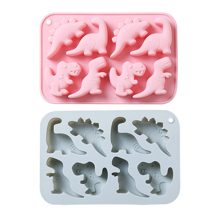 이홈베이킹 밥안먹으면 공룡이 잡아간다 실리콘 몰드 8구  2종 세트 12,000원