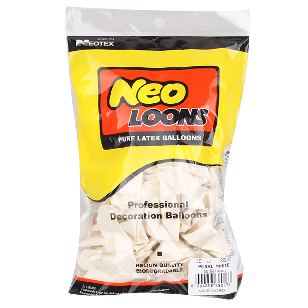 네오텍스 라운드풍선 30cm, 펄 화이트, 50개입 7,830원