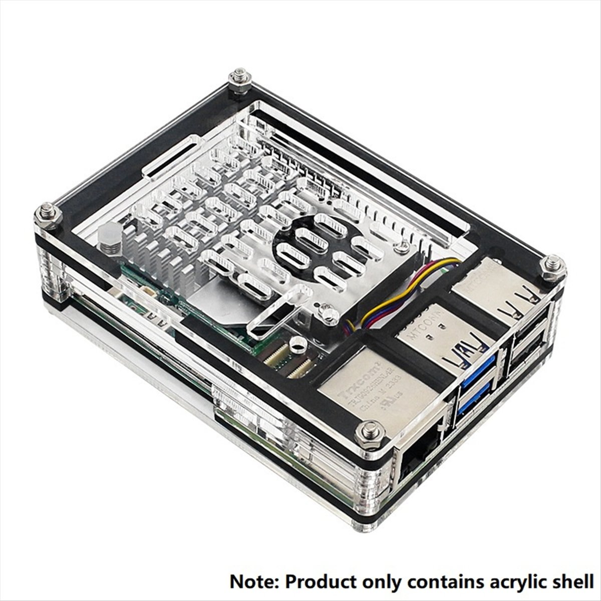 Raspberry Pi 5 Active Cooler와 호환되는 Raspberry Pi 5의 9 층 아크릴 사례 7,690원