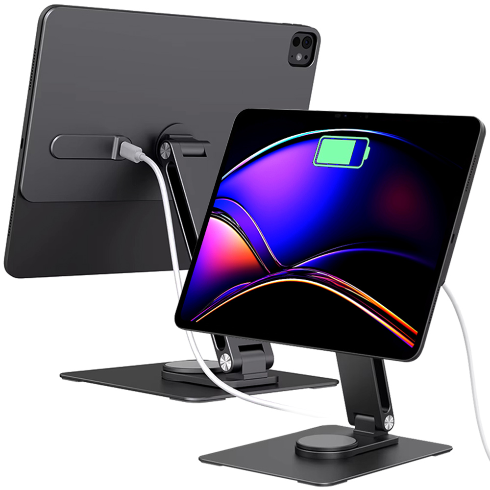 ED 아이패드 마그네틱 무선충전 거치대 / 아이패드 프로 11 M4 거치대 아이패드 프로 11 M5 거치대 360도 회전 아이패드 거치대, 1개 79,000원