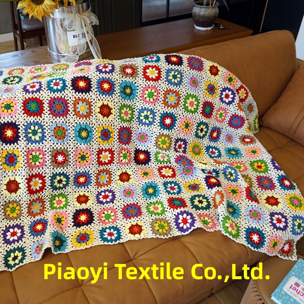 Hblanket 손뜨개 소파 담요 코바늘 소품 그래니 스퀘어 크로쉐 블랭킷 러너150x100 117,460원