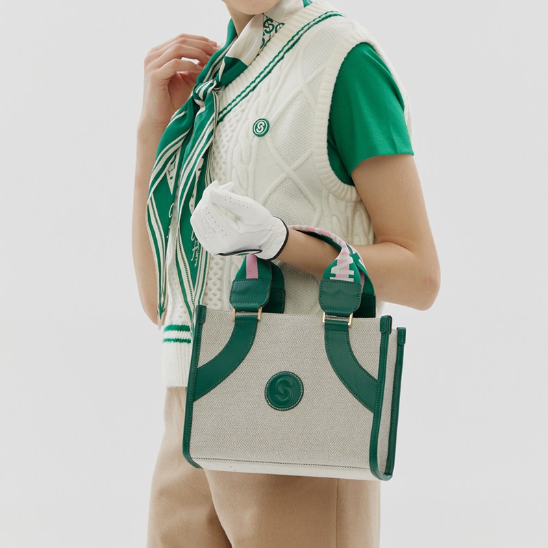 [세인트나인] 여성 그린 자카드 클래식 토트백 GREEN, 1개, GREEN 58,090원