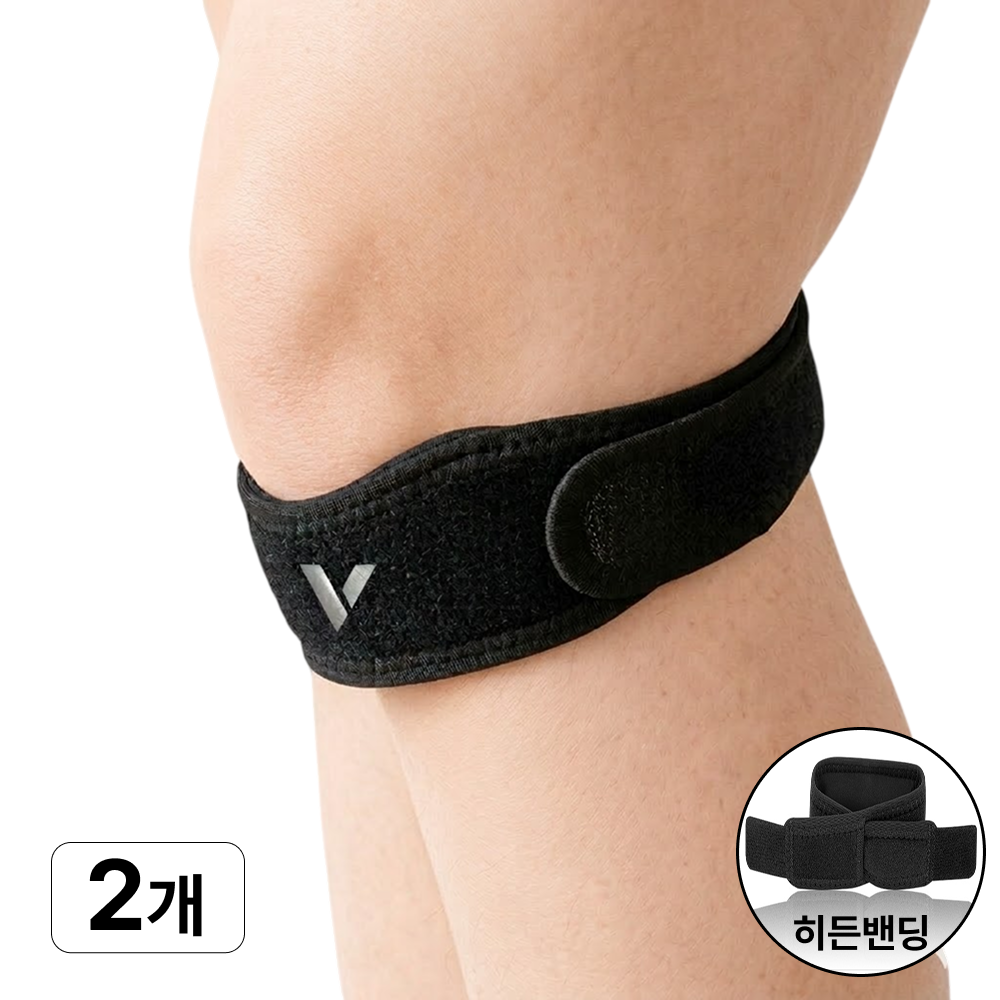 비바케어 고탄력 슬개골 슬개건 무릎보호대, 블랙, 2개 26,900원
