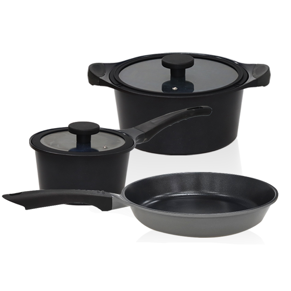 드림셰프 서빙 인덕션 냄비 후라이팬 세트 3종 (18cm편수+20cm양수+28cm후라이팬) 72,000원