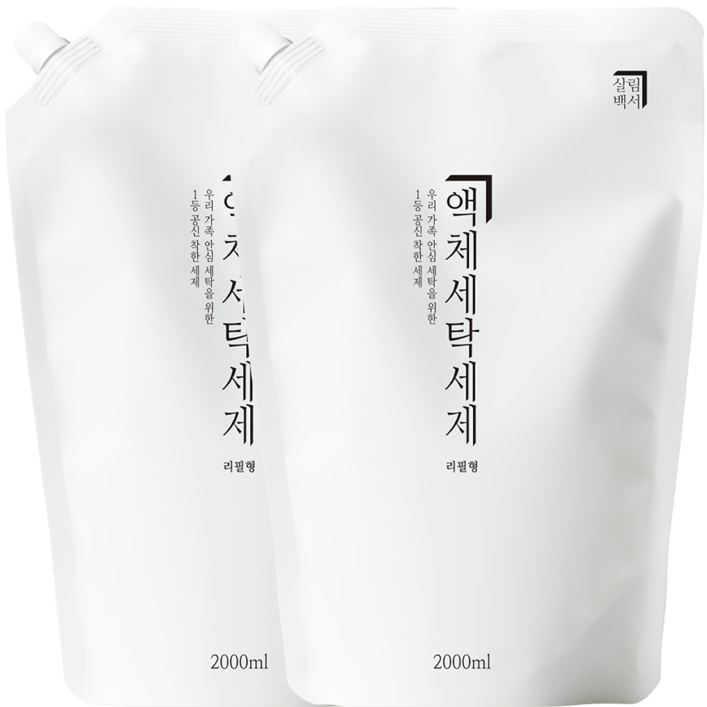 살림백서 드럼 일반겸용 액체세탁세제 리필 11,800원