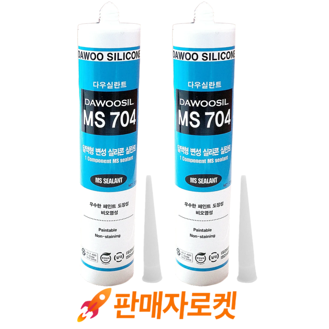 퀵마켓 방수 변성 실리콘+외부용+크랙보수+비오염 MS (노즐 포함), 백색, 2개 11,500원