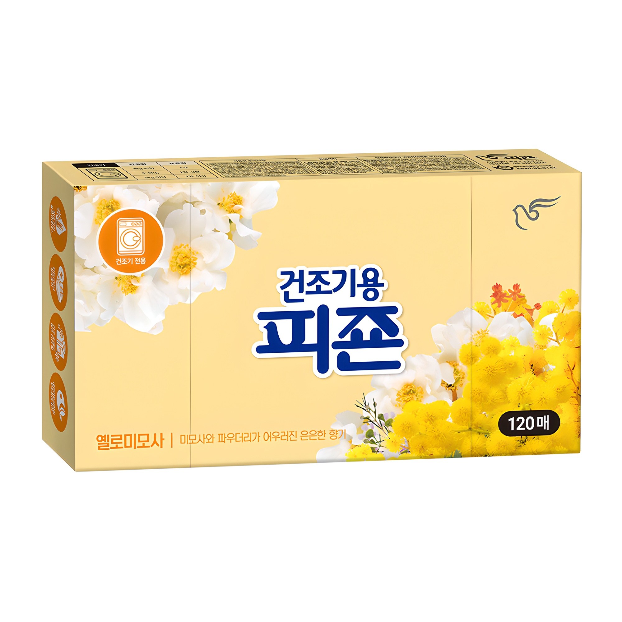 피죤 건조기용 오리지널 드라이시트 섬유유연제 옐로미모사 본품 11,500원