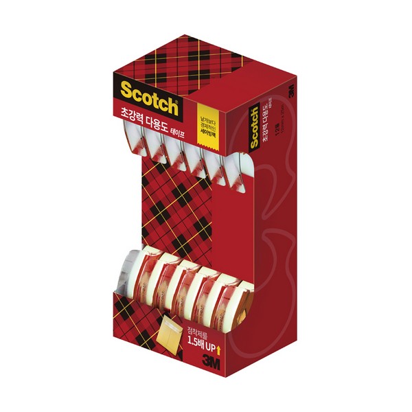 3M 스카치 초강력 다용도 테이프 세이빙팩 12mm디스펜서 12개(12mmx25m*12D), 단품 23,800원