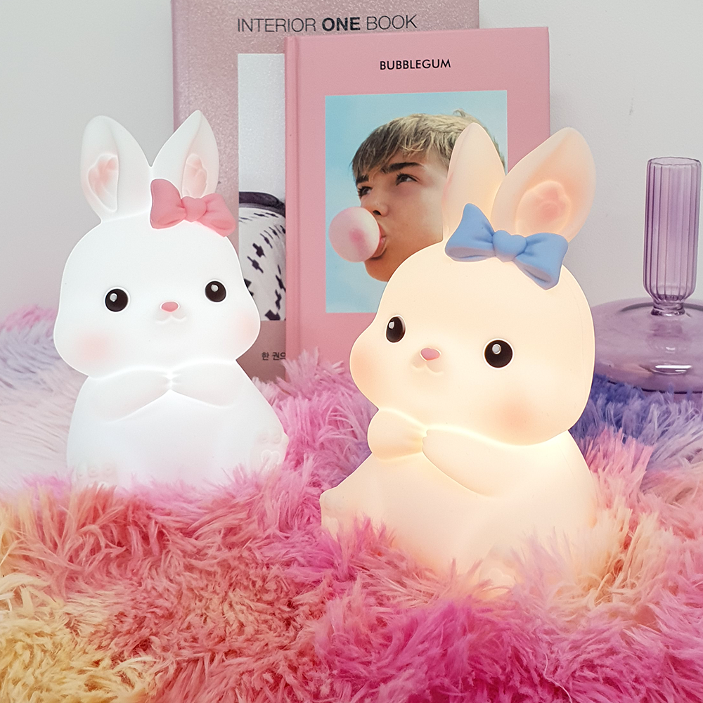 실리콘 캐릭터 볼빨간 토끼 LED 미니 무드등 46,190원