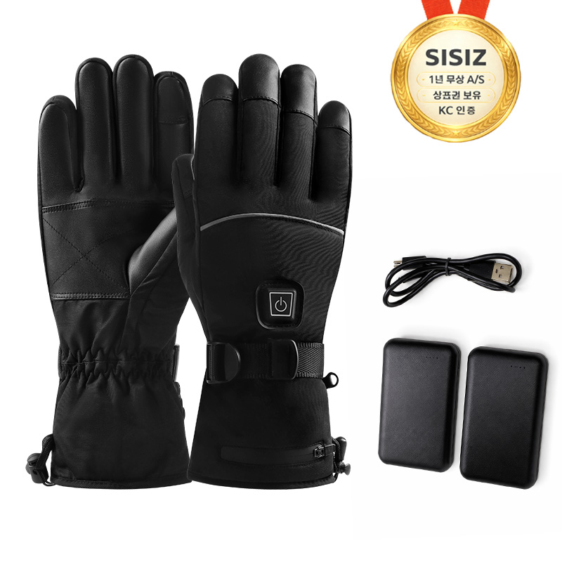 SISIZ 시시즈 겨울 방한장갑 충전식 발열장갑 블랙 89,000원