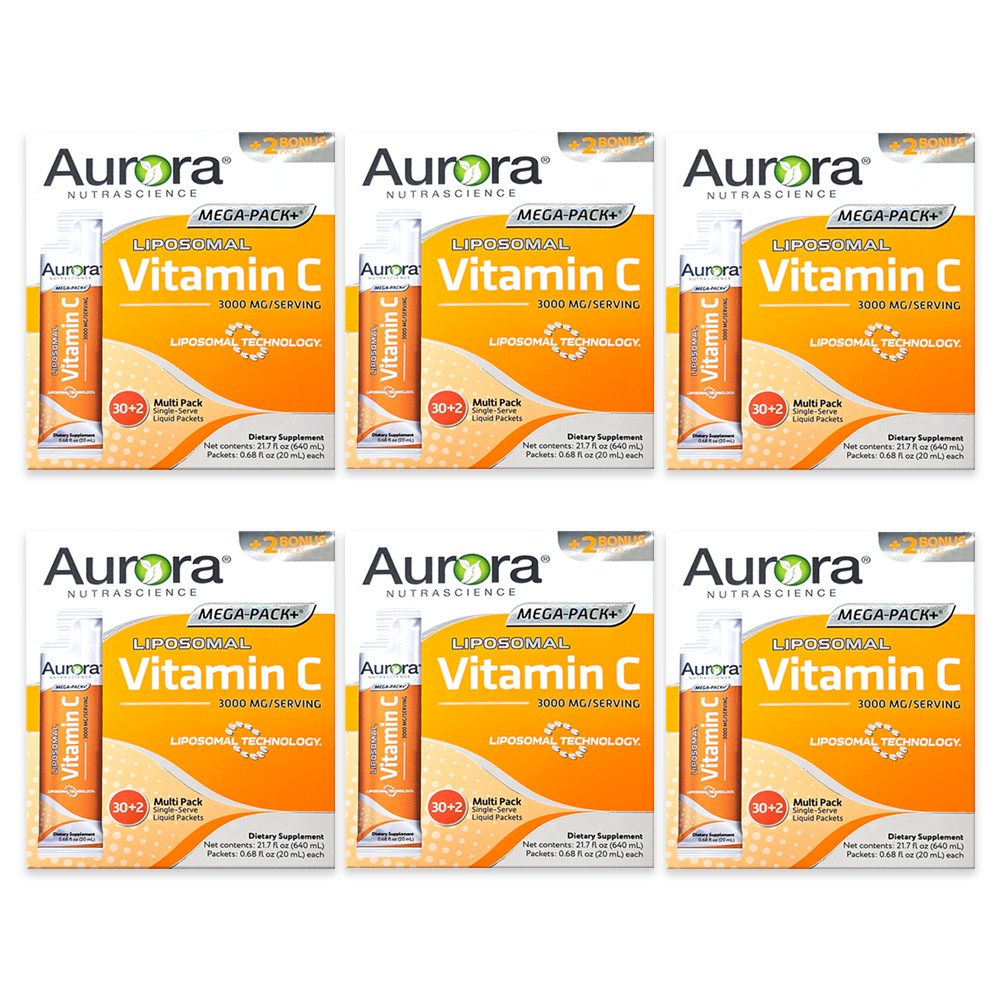 오로라 리포조말 메가팩플러스 비타민C 3000mg 32포 리포좀 리포솜 고함량 고용량 비타민씨 메가도스, 192개, 20ml 391,750원