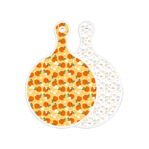 로엠디자인 양면 원형 서빙 도마 보드 오렌지복숭아 4,510원