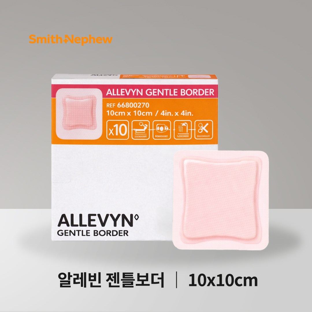 스미스앤드네퓨 알레빈 젠틀 보더 실리콘 폼 드레싱 10cmx10cm 1박스 10매 39,000원
