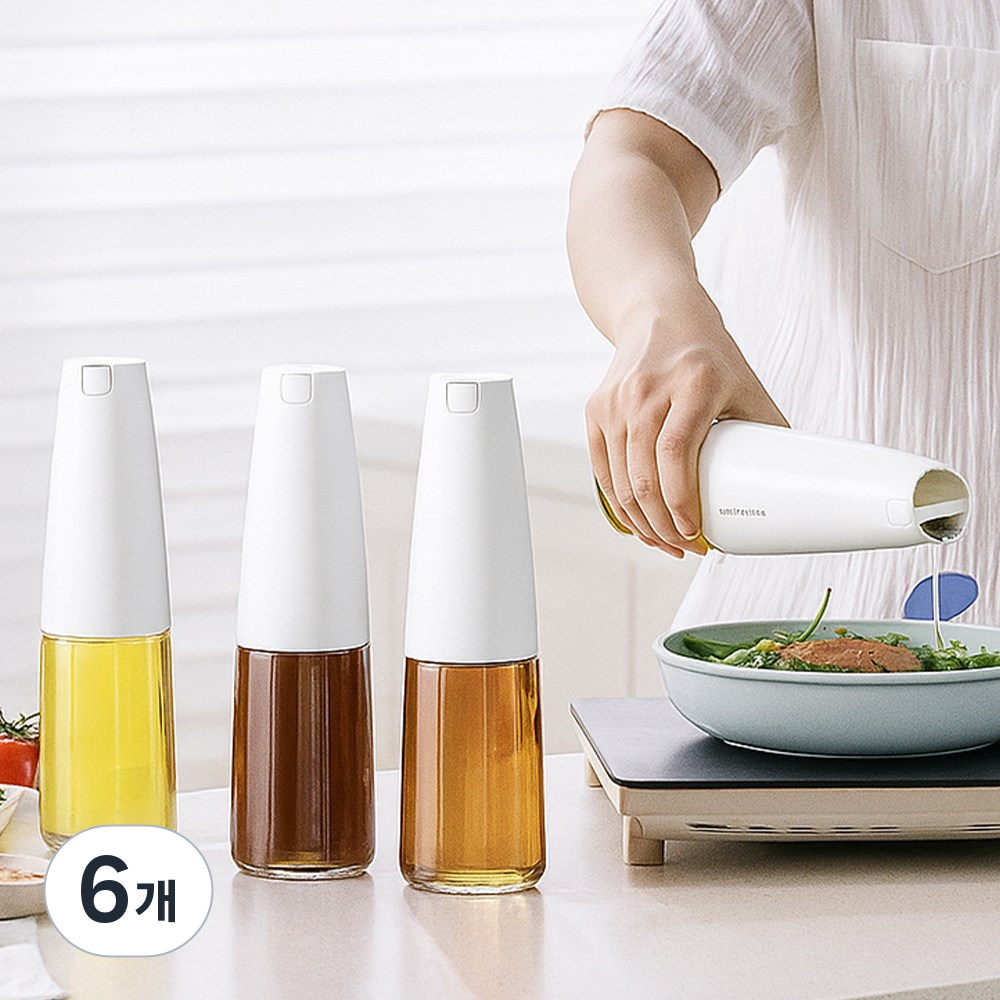 마치홈 자동개폐 글라스 클리어 오일병, 6개, 500ml 22,800원