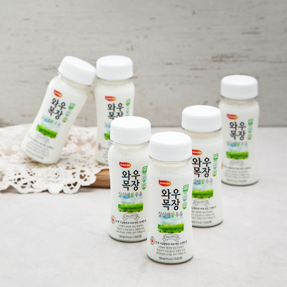 무항생제 와우목장 싱싱애 우유, 120ml, 6개 10,470원