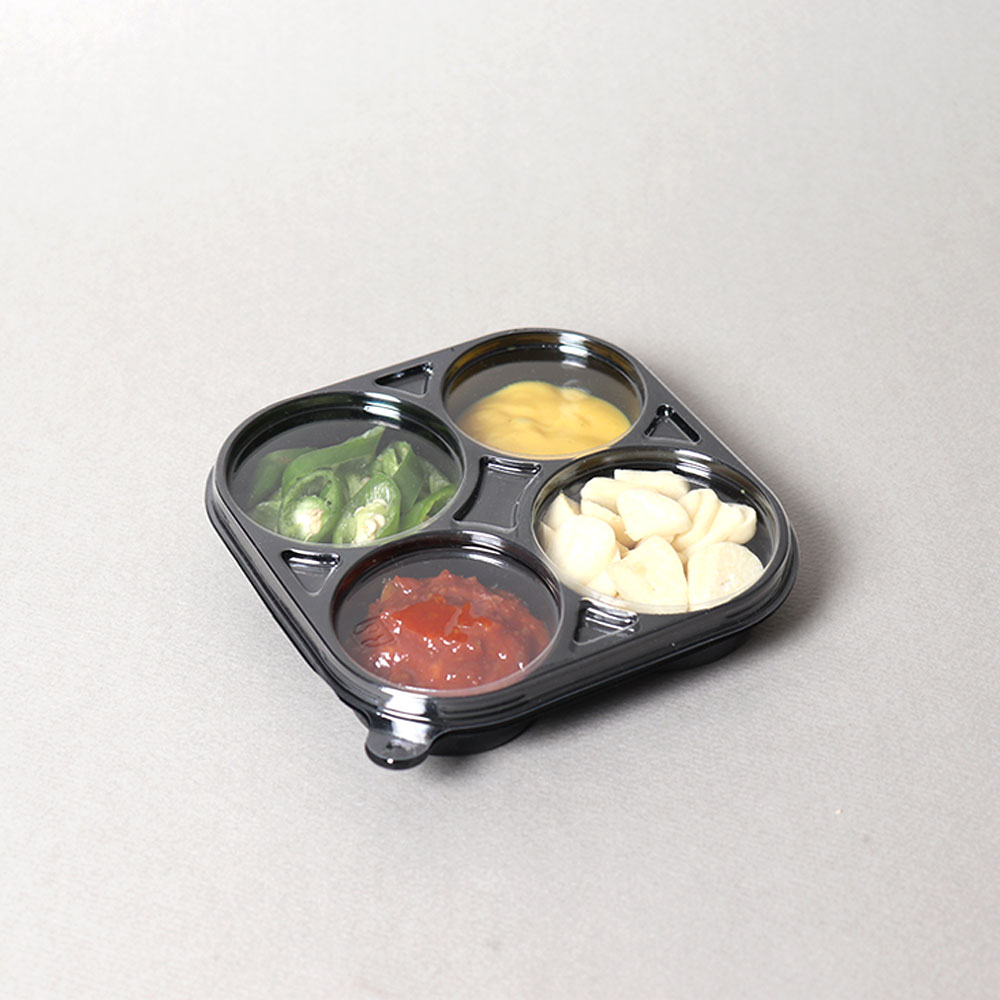 4구 배달 반찬용기 반찬통 800세트 (4칸 일회용 소스용기 뚜껑포함 소스컵 소스통), 1개, 400세트 57,820원