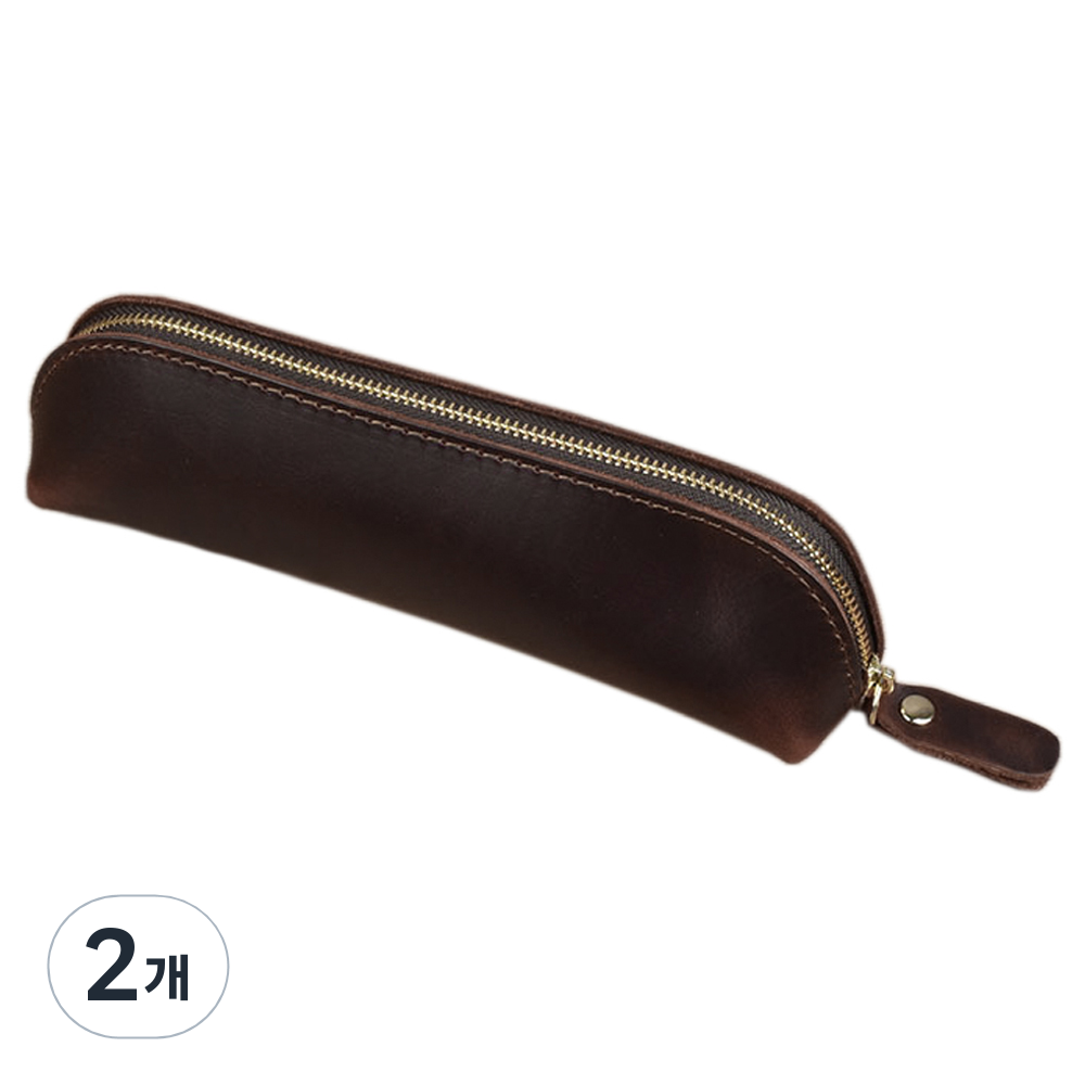 코히모 빈티지 가죽 펜 파우치 4W120, 커피, 2개 23,500원