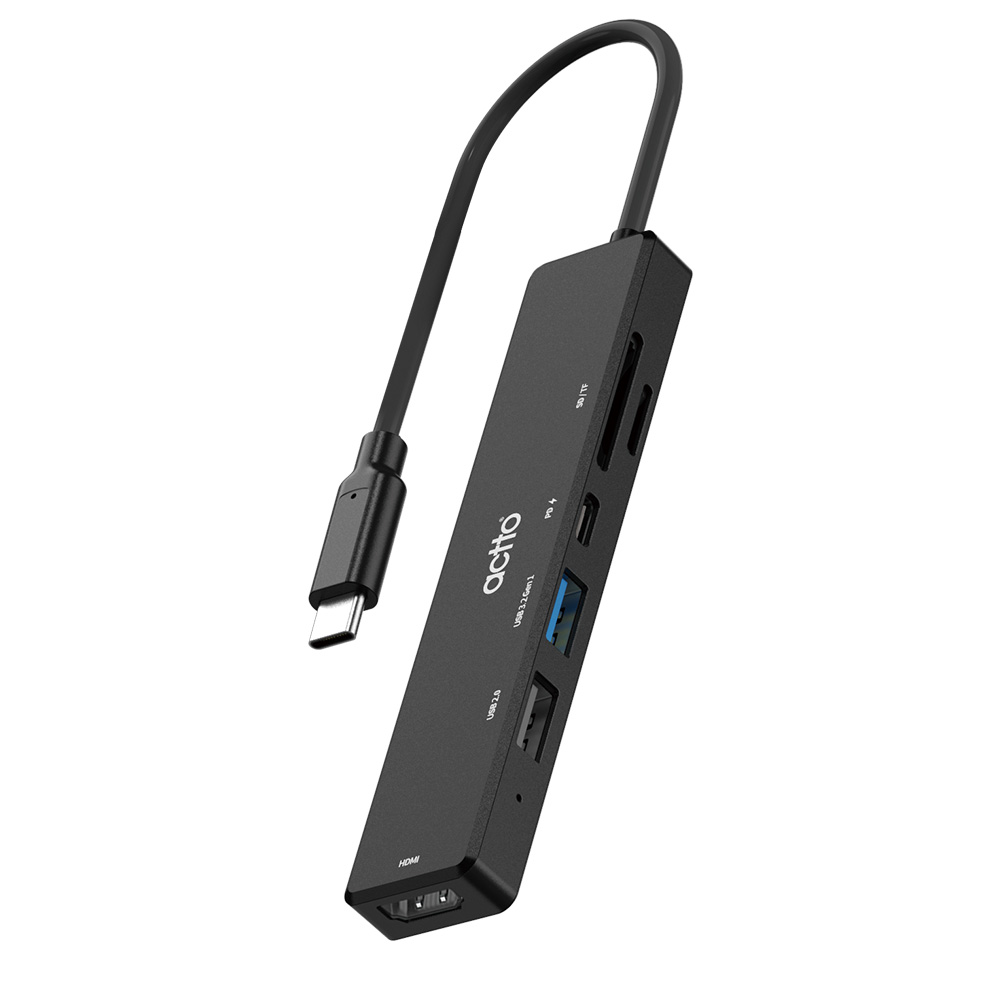 엑토 6in1 C타입 PD HDMI 카드리더기 멀티 허브 CRH-25, 블랙 33,610원