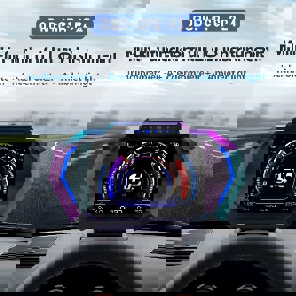 호환 자동차 헤드업 디스플레이 다기능 지능형 자동차 시스템 속도 계량기 디지털 화면 경사계 오프로드 4x4 P24 OBD2  GPS HUD 56,470원