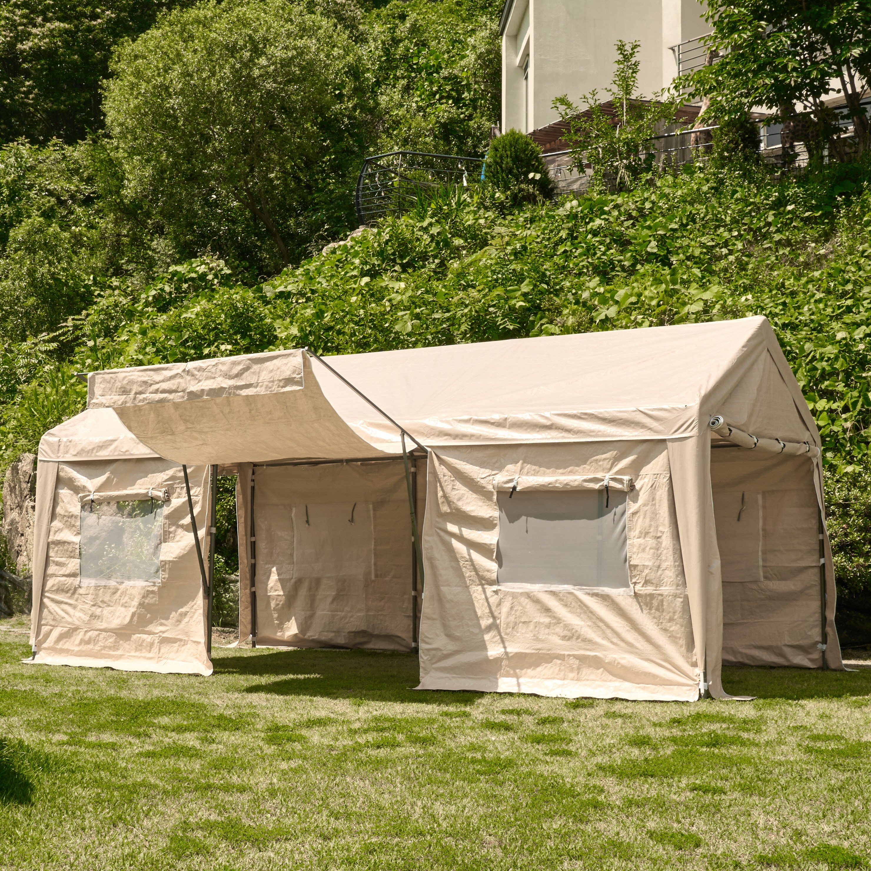 오드 대형천막 몽골텐트 차량용 장박 캠핑 캐노피 가제보 간이 주차장 3x6m 275,000원