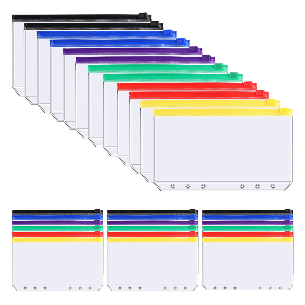 마다꾸미 현금 지폐 보관함 다이어리 지퍼백 속지 A6 컬러, 48개, 1개입 35,600원