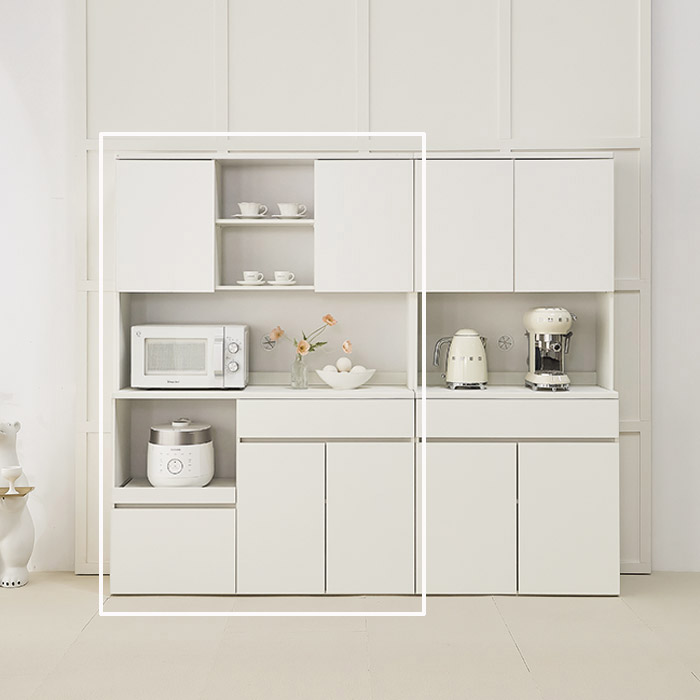 퍼스웰 카페키친 로즈1200 서랍주방수납장세트(HA_103), 화이트 243,000원