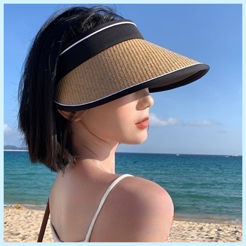 하루미 썬캡 여성 모자 선캡 라탄 돌돌이 가을 챙 넓은 6,900원