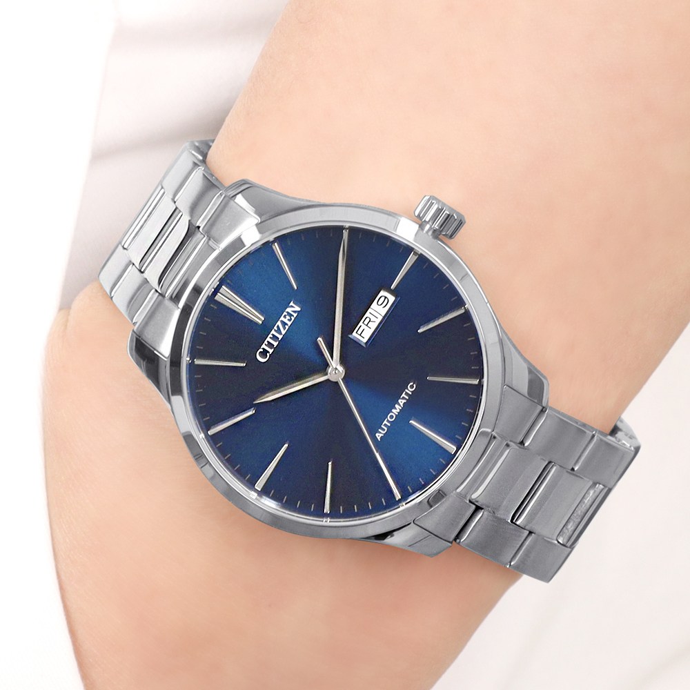 시티즌 오토매틱 캘린더 딥블루 아날로그 남자 메탈 시계 230,860원