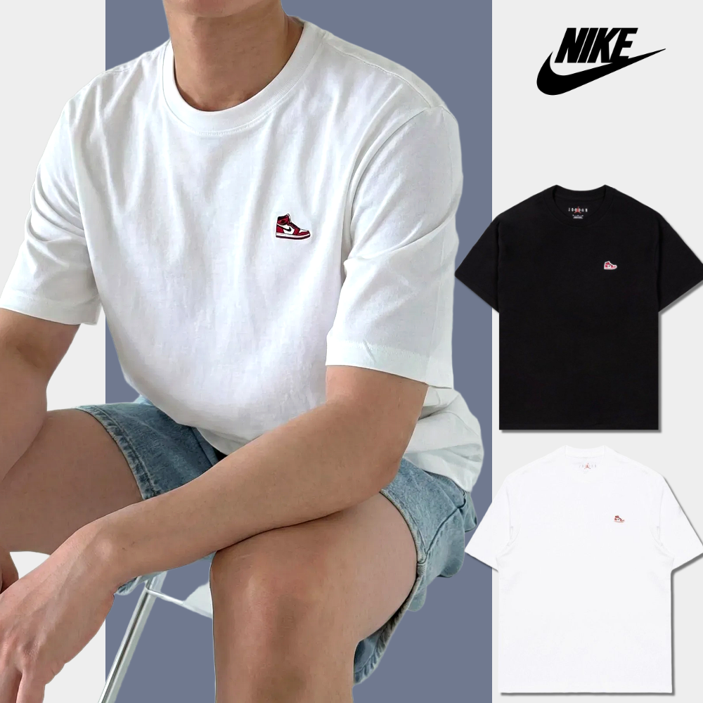 [당일발송] 나이키 NIKE 에어 조던 스니커즈 반팔 티셔츠 JORDAN 오버핏 여름 커플 반팔티 스포네틱 양말 42,000원