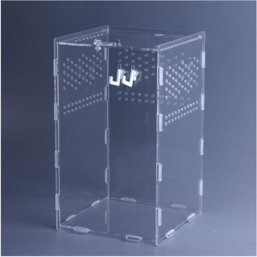 아크릴 도마뱀 타란튤라사육장 크레스티드 게코 붙이류 파충류 팩맨 개구리 세로형 케이지, 1개, 투명 15,480원