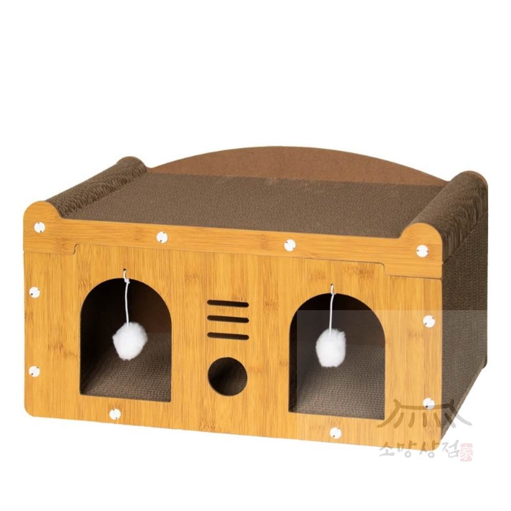 우노상점 [히트] 미란다 고양이 스크래쳐 쇼파형 2구 숨숨집 스크래쳐소파 26,000원