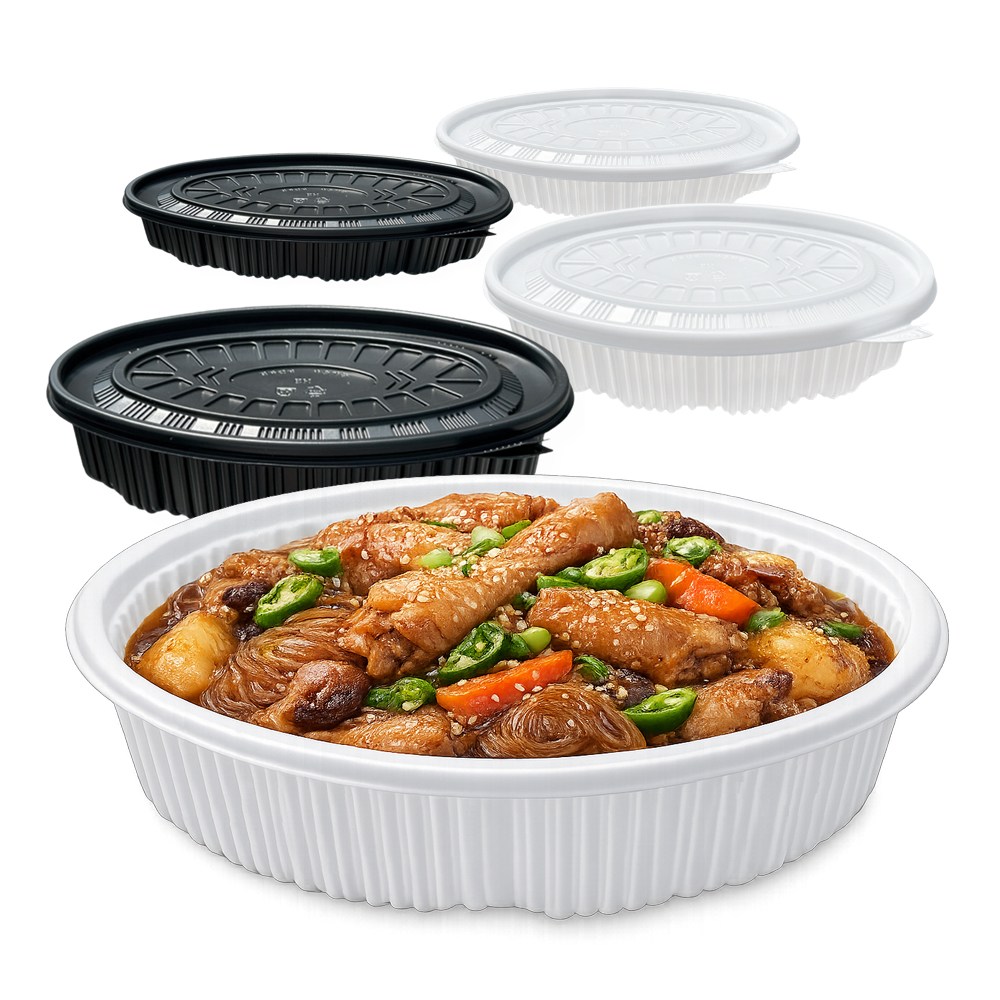 타원찜용기 100개입 백색 흑색 대 중 소 뚜껑 선택 26,900원
