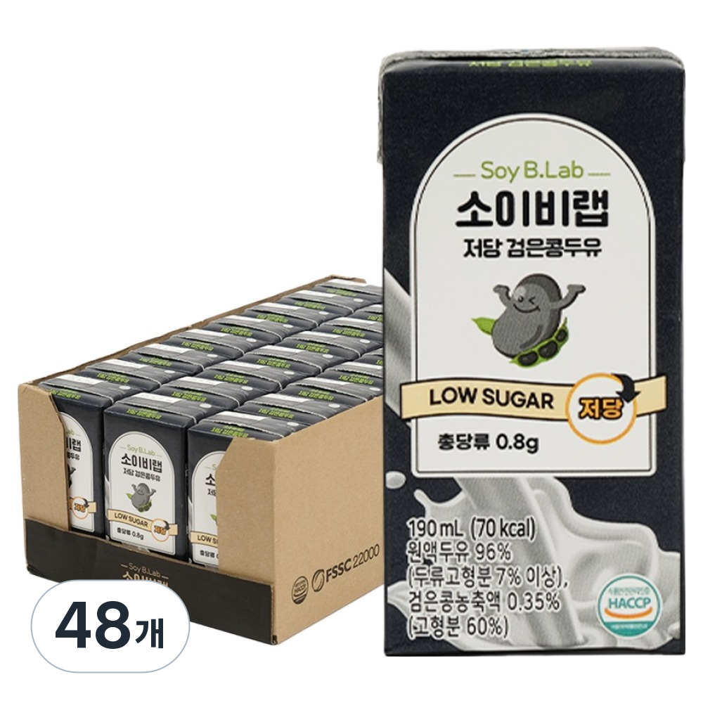 키토선생 소이비랩 저당 검은콩두유, 48개, 190ml 22,800원