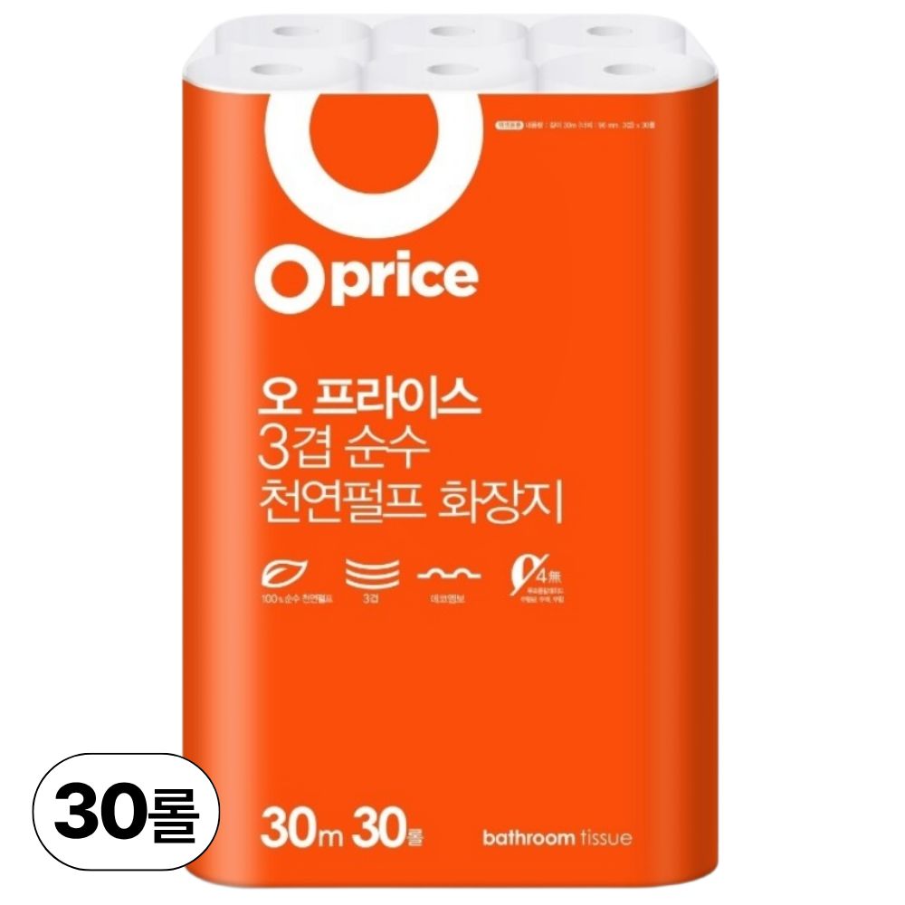 오프라이스 더 길어진 3겹 천연펄프 화장지 11,900원