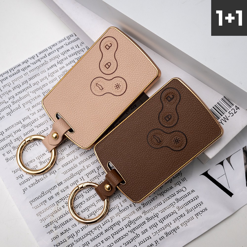 1+1 르노삼성 SM3 콜레오스 SM6 QM6 SM5 SM7 호환 자동차 키케이스 차량용 스마트키 키홀더 TPU 가죽 키커버, 블랙+브라운, 4버튼_TL04 29,900원