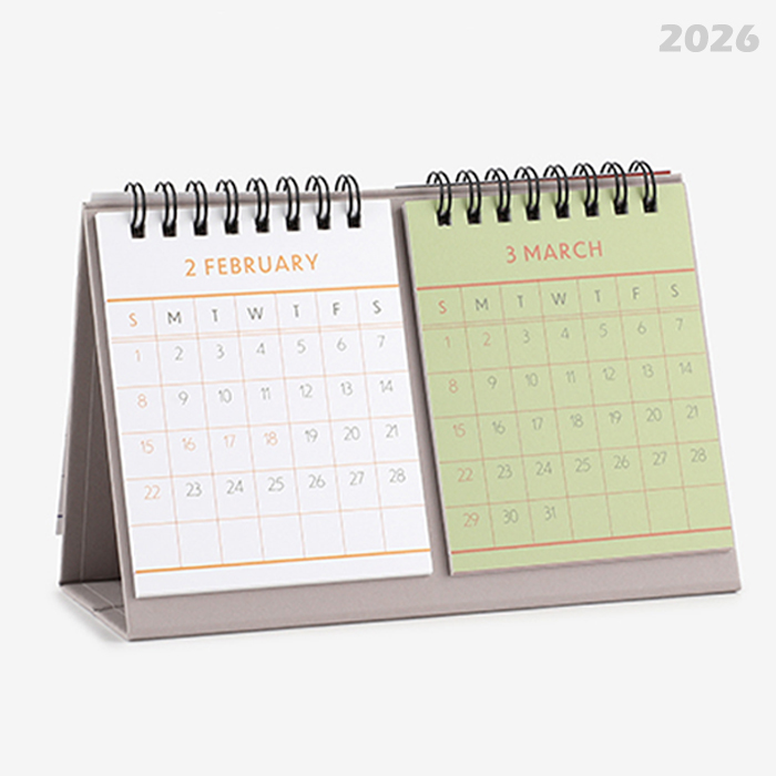 [PLEASE] 2026 미니 탁상달력 듀얼 2개월 일력 트윈 책상달력 데스크용 학생 캘린더 6,900원